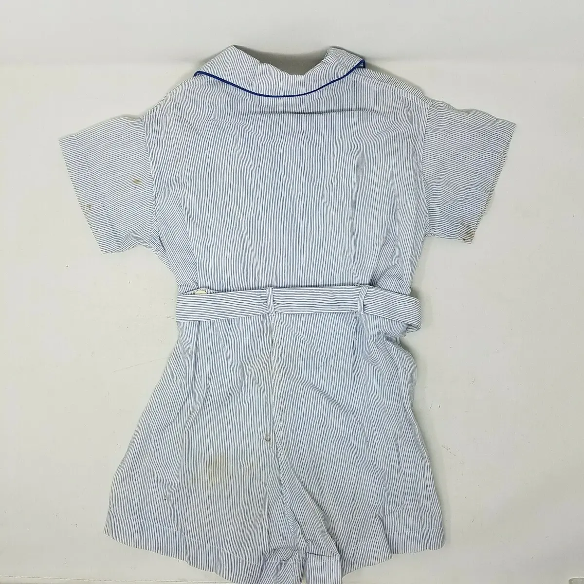 Vintage Stantogs One-Piece Jumper Playsuit Romper Suit Baby Boys 12 M Pinstripes 2