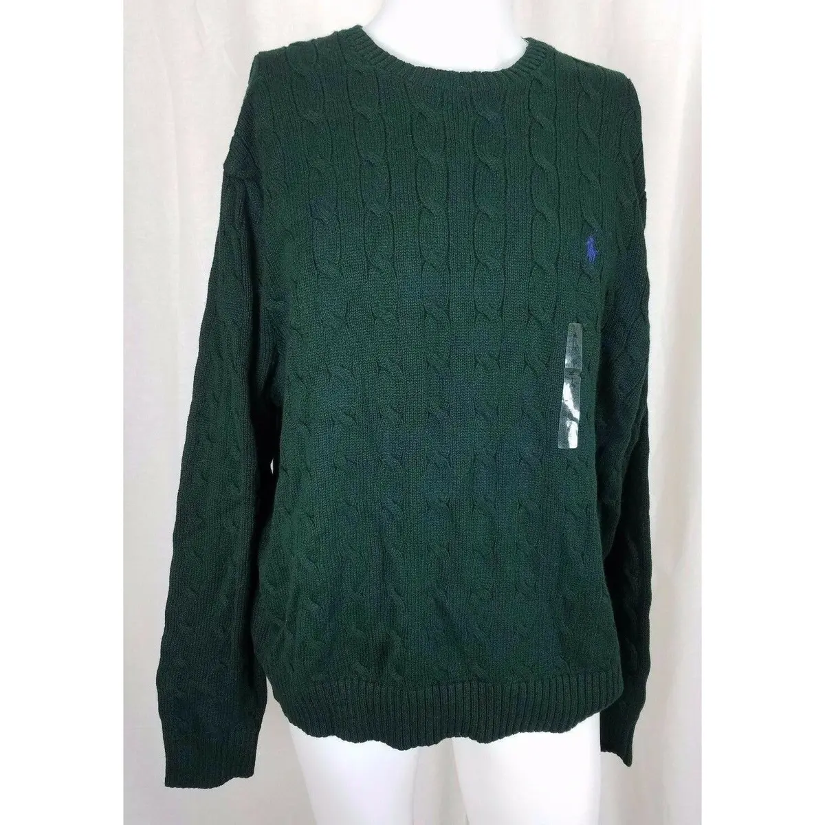 Polo Ralph Lauren Cable Knit Sweater Mens Xxl 2Xl Crew Neck Classic Pony Logo 1