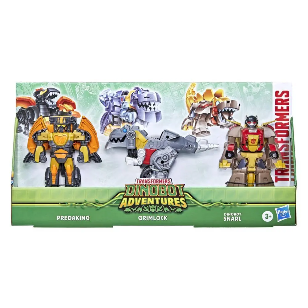 Transformers Dinobot Adventures - Dinobot Squad 3-Pack: Predaking, Grimlock & Snarl Figures (F2951) 1