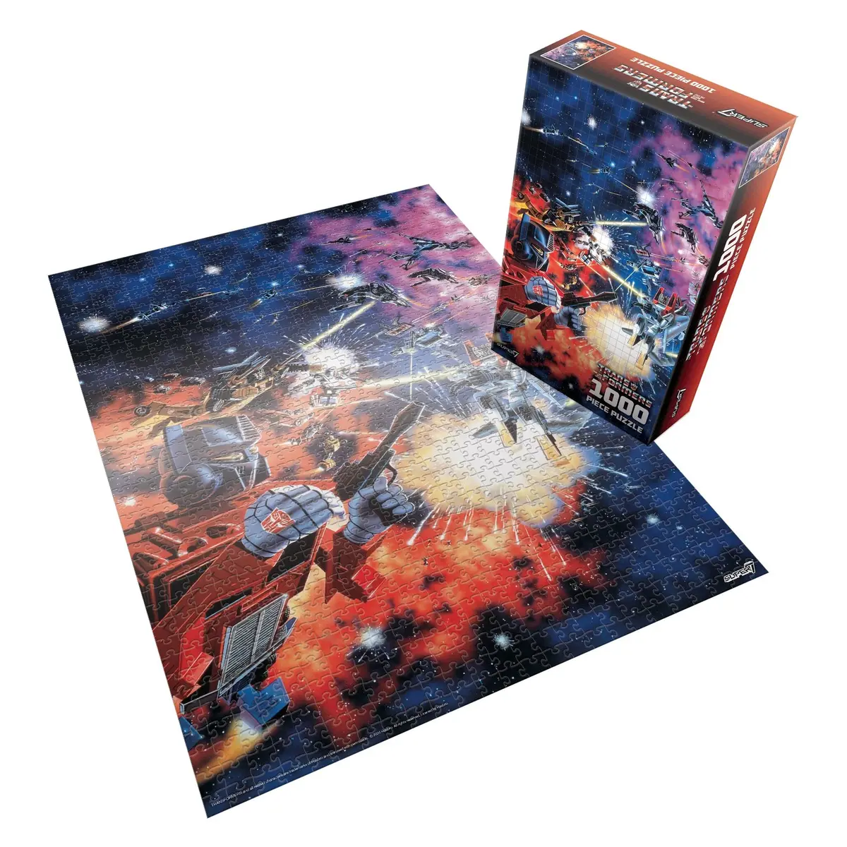 Super7 - Transformers - Space Fight Art Metallic Chrome Puzzle - 1000 Pieces (88824) 1