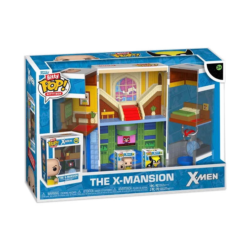 Funko Bitty Pop! Bitty Box - The X-Men X-Mansion Display Box W/Professor X & Wolverine Figures 91389 1
