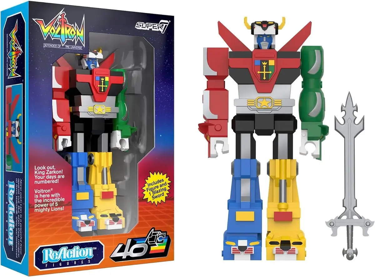 Super7 Reaction - Voltron 40Th Anniversary 3.75-Inch Action Figure W/Blazing Sword Sdcc 2024 (88464) Low Stock 1