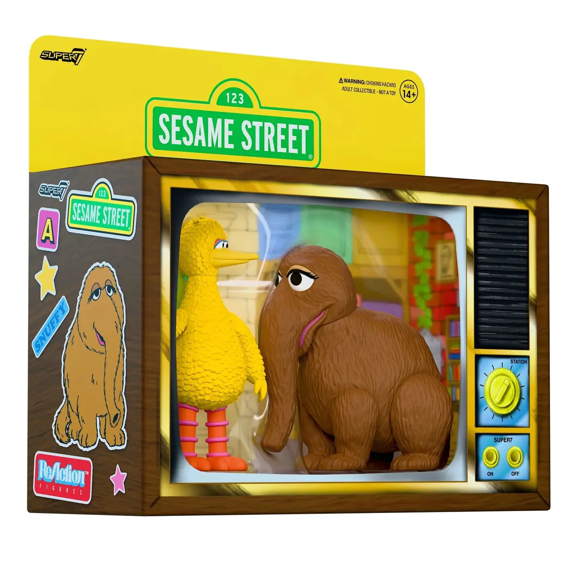 Super7 Reaction Figures - Sesame Street - Big Bird & Mr. Snuffleupagus 2-Pack Action Figures (80902) 1