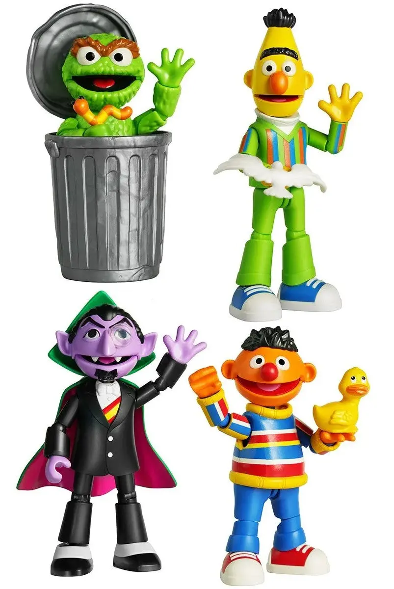 Blokees Sesame Street Precool (Series 2) 4 Buildable Figures: Bert, Ernie, Oscar & Count (74845) Low Stock 1