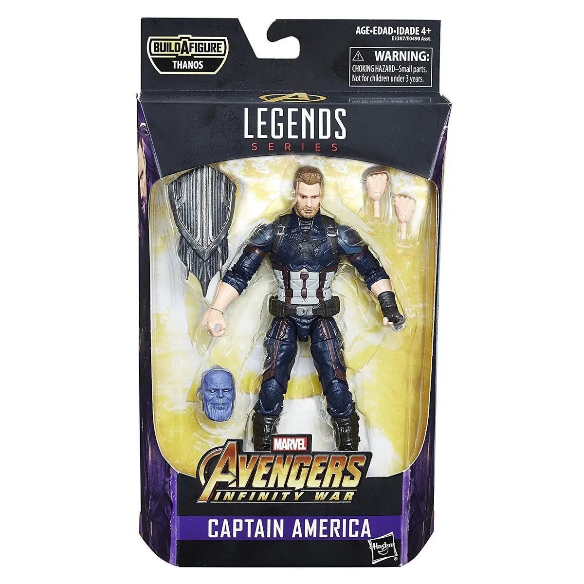 Marvel Legends - Avengers: Infinity War - Thanos (Infinity War) Baf - Captain America Action Figure (E1387) 1