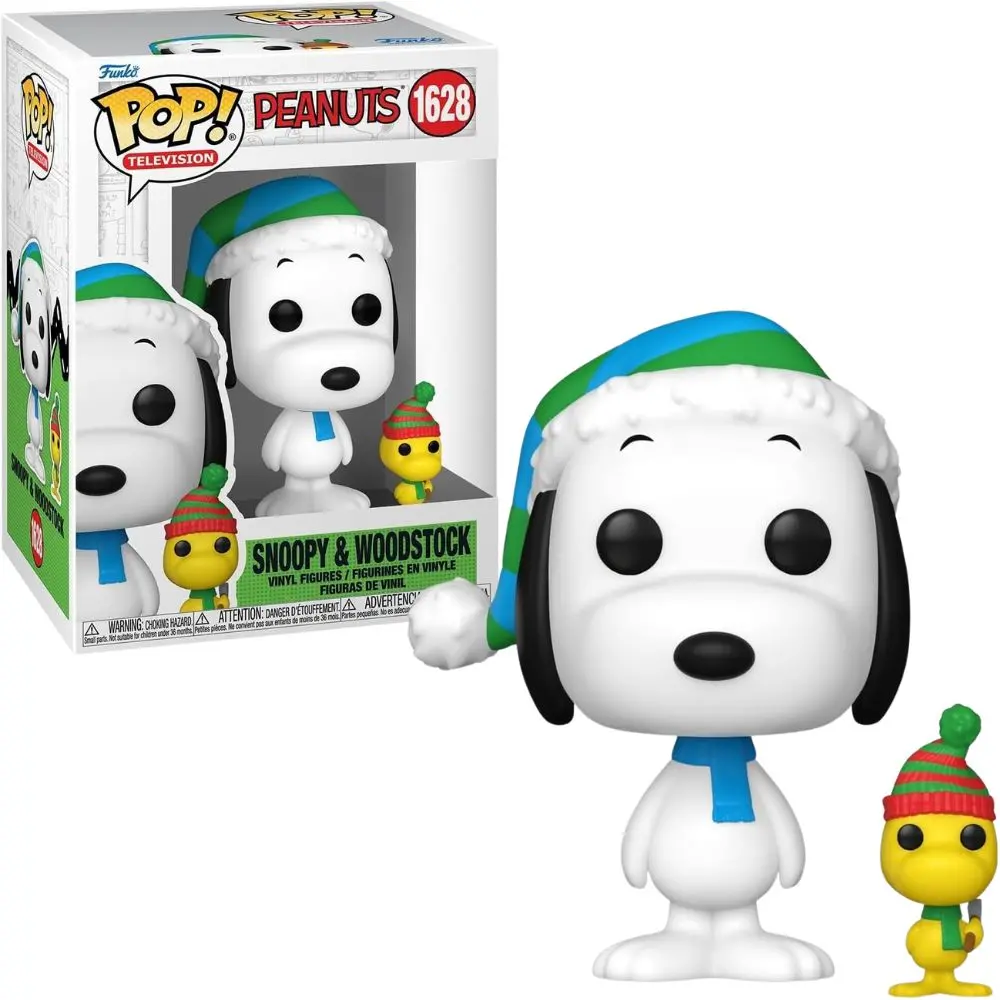 Funko Pop Buddy Tv - Peanuts 1628 - Snoopy & Woodstock (Charlie Brown Christmas) Vinyl Figures 80014 1