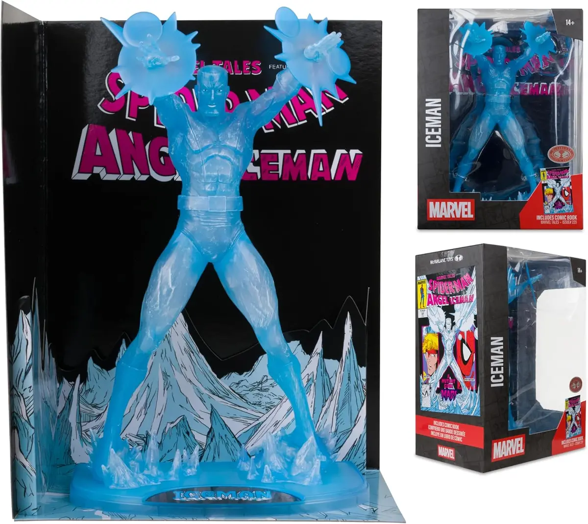 Mcfarlane: Marvel Collection - Marvel Tales 229 - Iceman 1:6Th (Red Platinum) Figure W/Scene (14838) 1