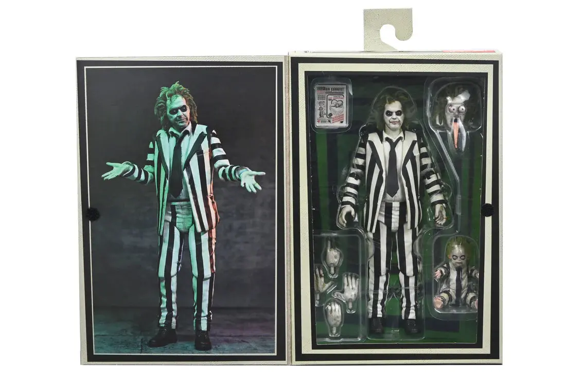 Neca: Beetlejuice Beetlejuice (2024) Ultimate Striped Suit 7-Inch Beetlejuice & Baby Figures (57304) Low Stock 1