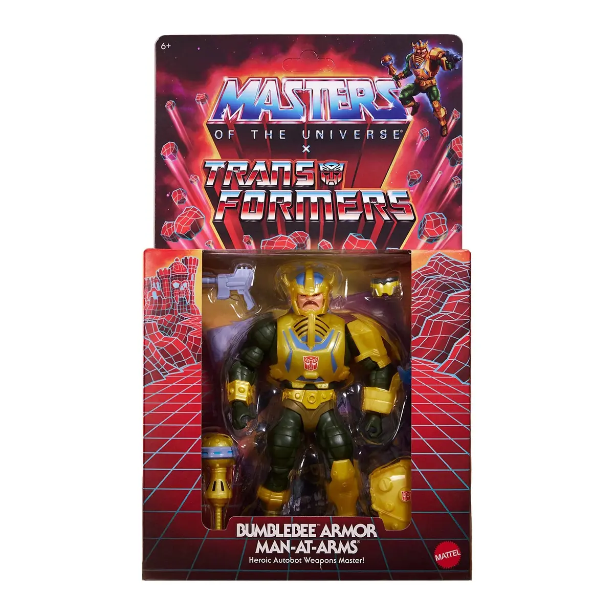 Mattel Masters Of The Universe Origins/Transformers: Bumblebee Armor Man-At-Arms Action Figure Jgt17 Low Stock 1
