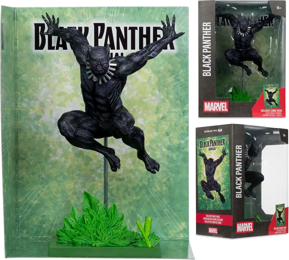 Mcfarlane Marvel Collection Black Panther Annual 1: Black Panther 1:6Th Variant Figure W/Scene 14846 Low Stock 1