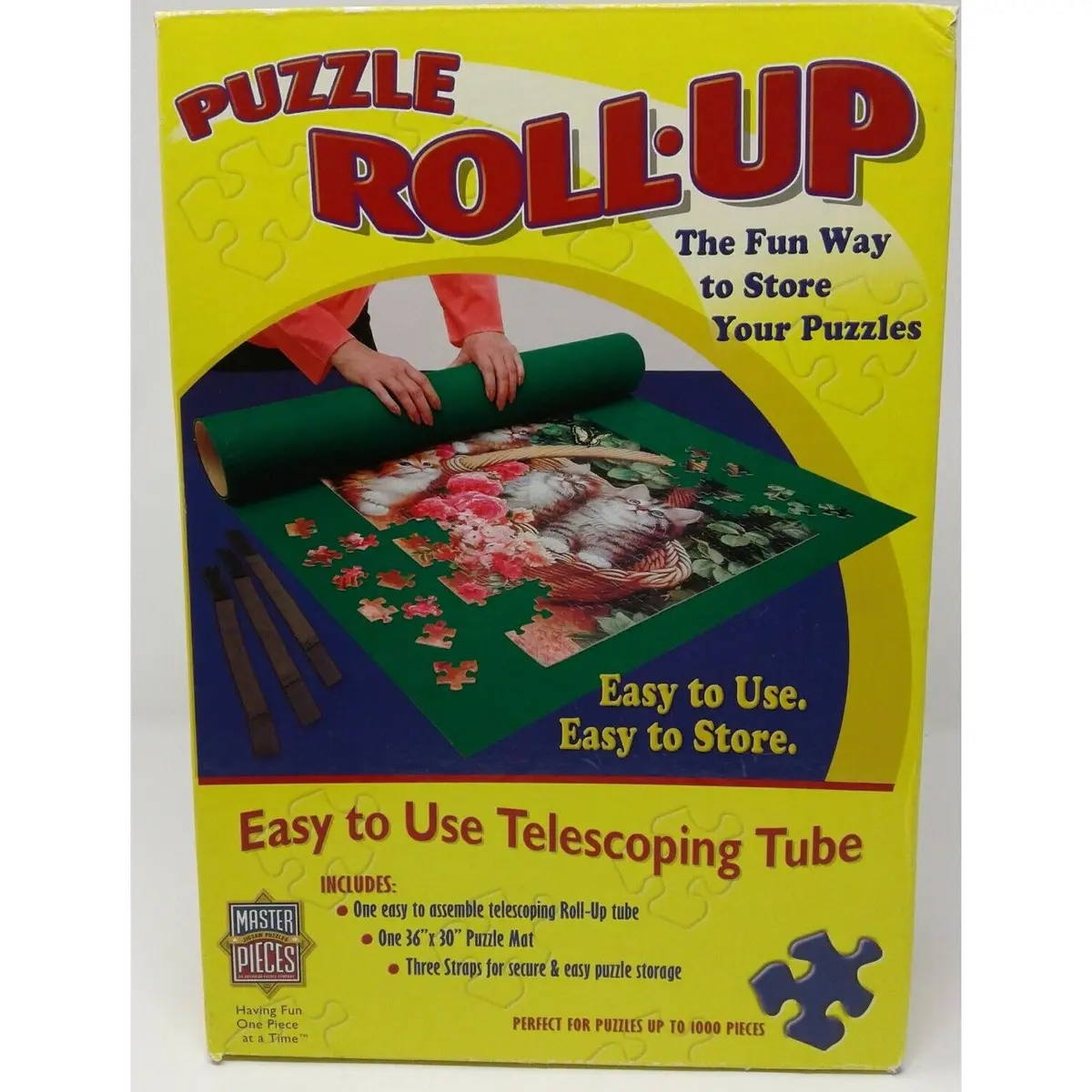 Master Pieces Jigsaw Puzzle Roll Up Storage Green Mat Up To 1000 Pcs 36X30 New 1