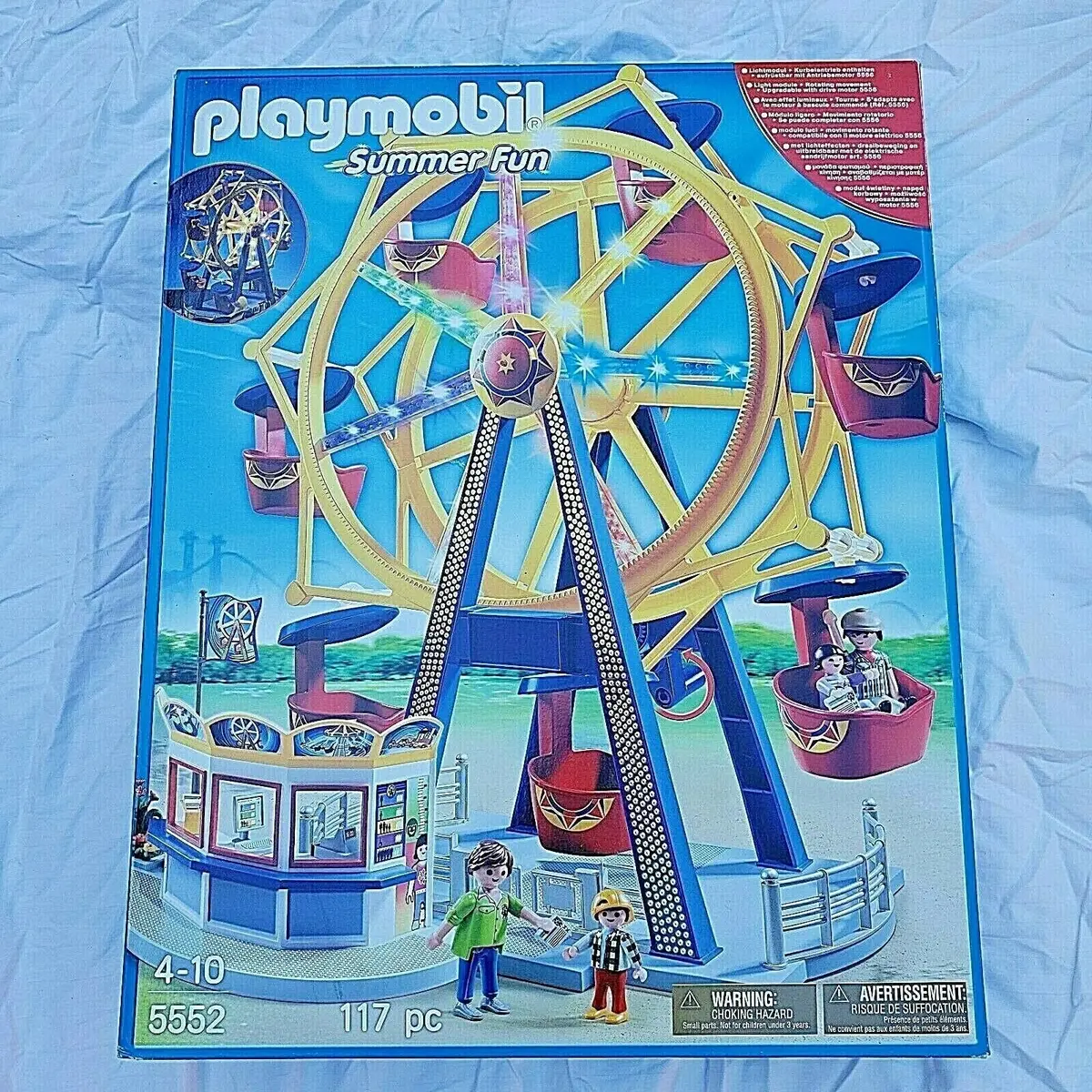 Playmobil #5552 Summer Fun Ferris Wheel Amusement Park Ride Set W/ Lights Nos 1