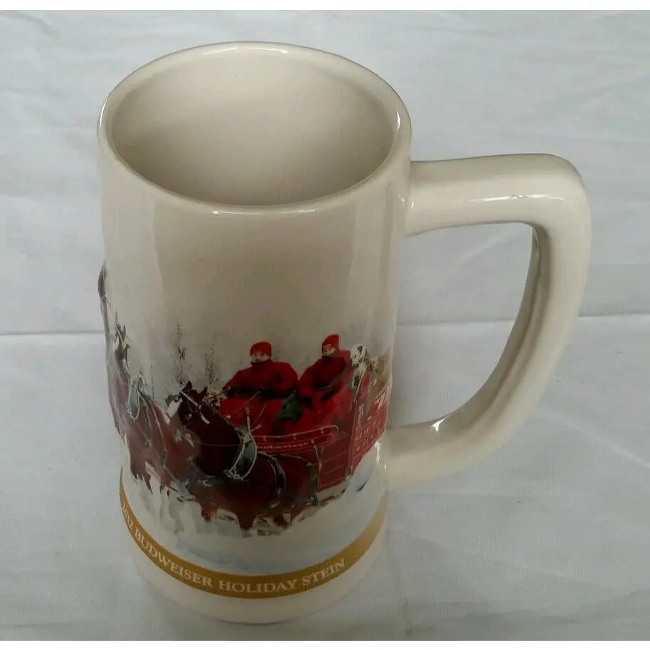 2012 Budweiser Holiday Beer Stein Winter Wonderland Handcrafted Numbered 2