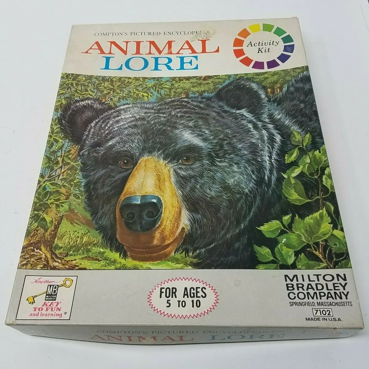 Comptons Pictured Encyclopedia Animal Lore Milton Bradley Activity Kit 7102 1963 1