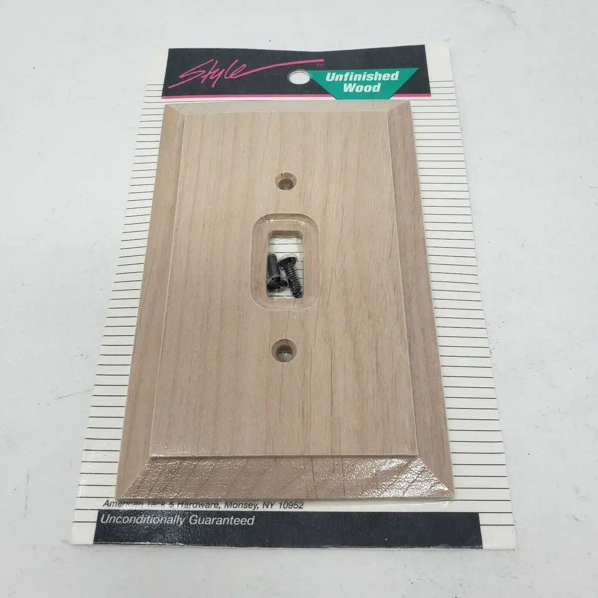 Vintage Style Unfinished Wood Combo Single 1 Switch Plate Electric Wall Cover 1
