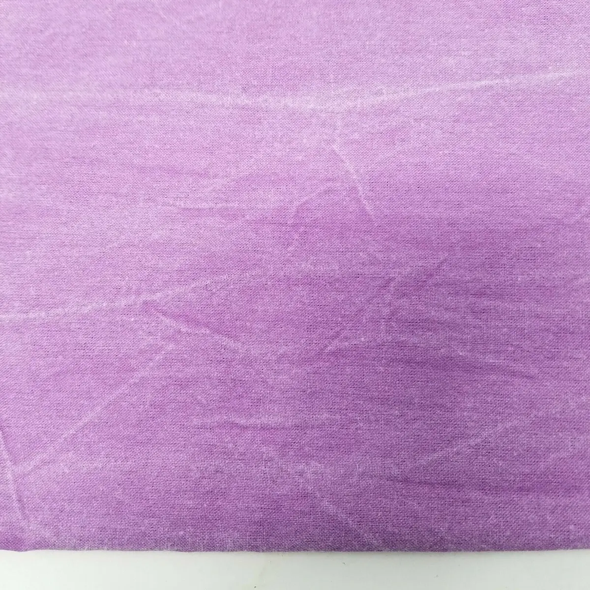 Purple Jean Denim Look Cotton Chambray Fabric Woven Almost 1/2 Yard Sunwashed 1