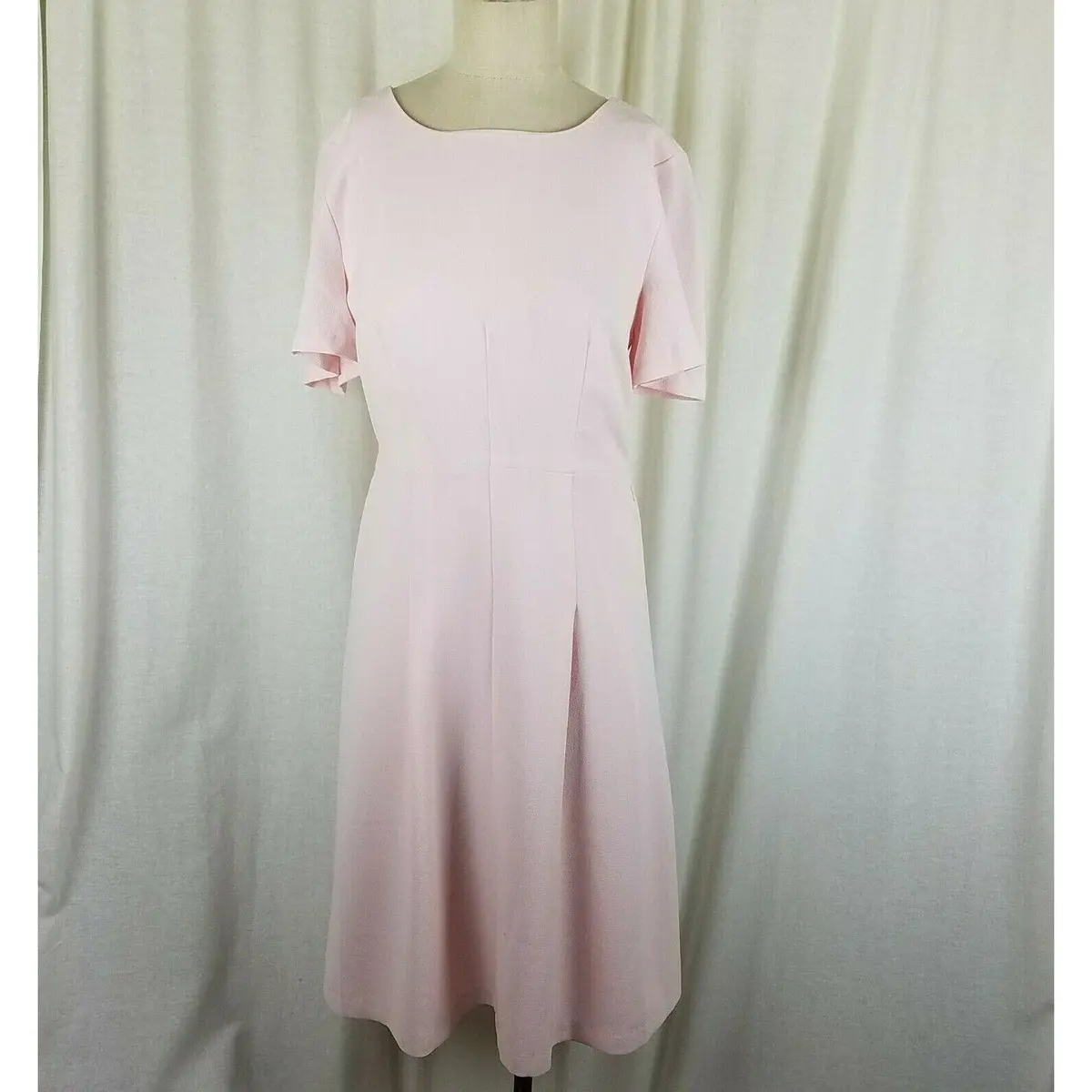 Ann Taylor Factory Fit & Flare Pale Pink Chiffon Twirl Dress Womens 6 Nwt $110 1