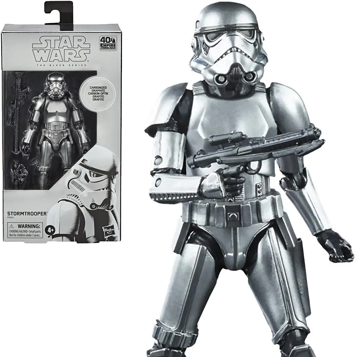 Star Wars - Black Series - Empire Strikes Back 40Th - Carbonized Stormtrooper Action Figure (E9923) Low Stock 1