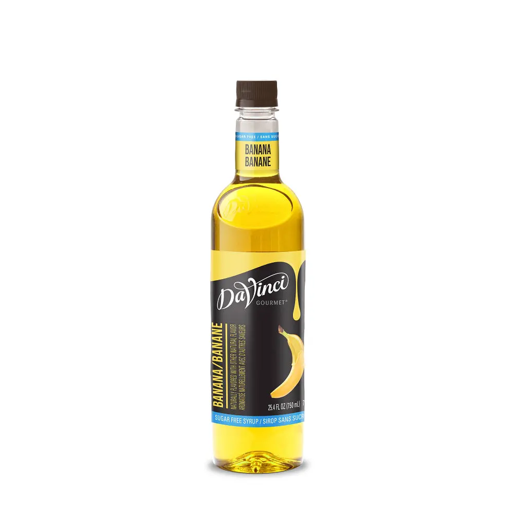 Sugar-Free Banana Syrup - 4 X 750 Ml Plastic 1