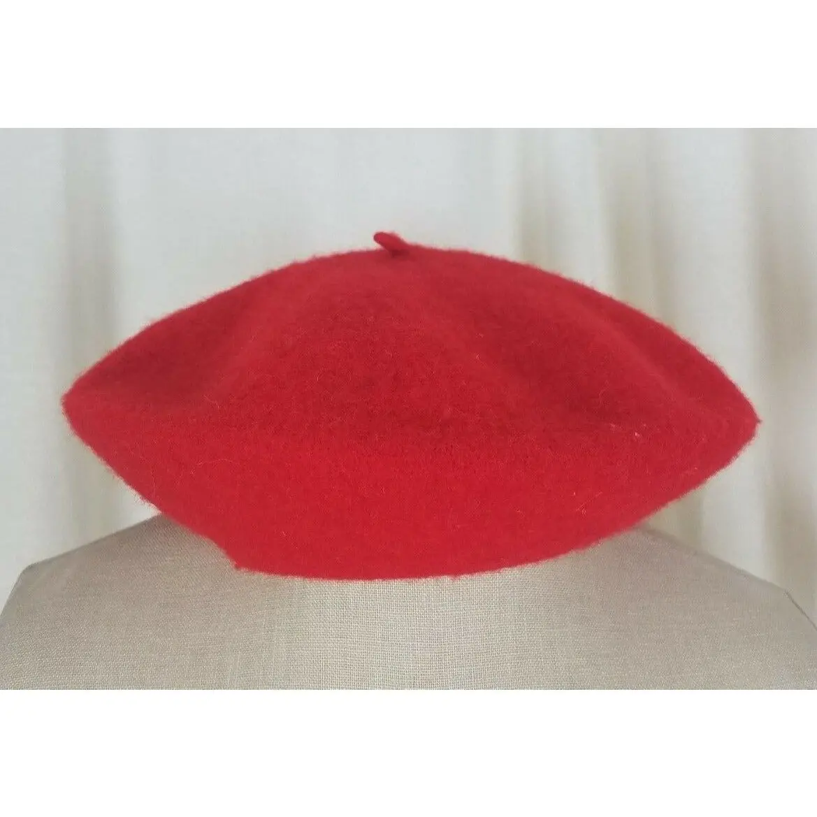 Vintage 1950S Fashions By Arlington Fifth Avenue 100% Wool Red Beret Hat Chapeau 1