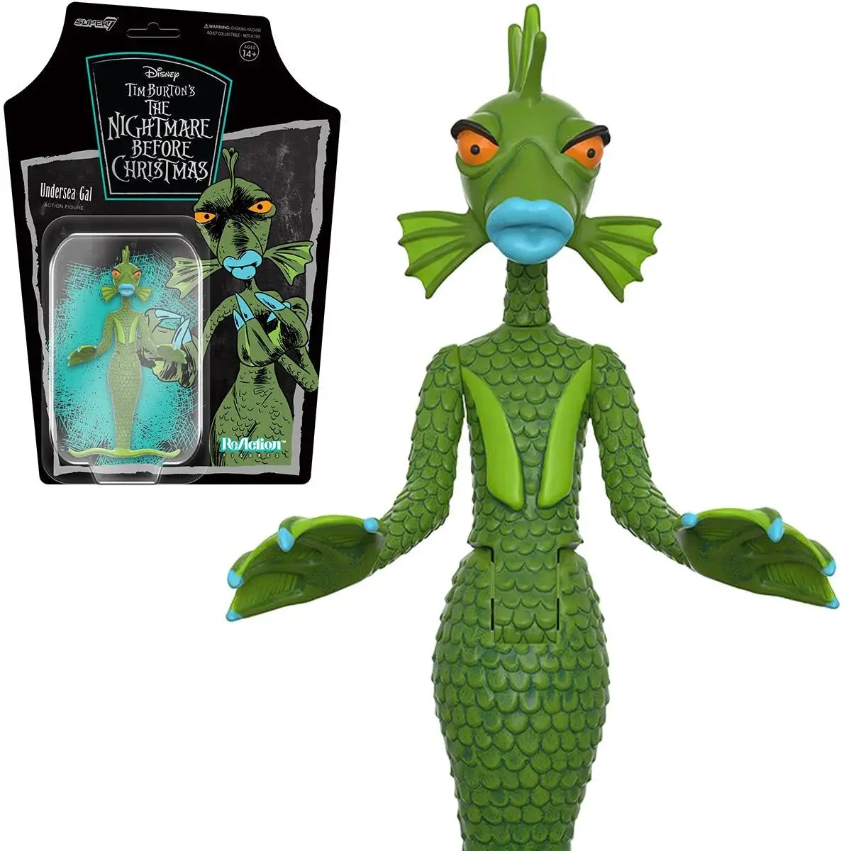 Super7 Reaction Figures - The Nightmare Before Christmas - Undersea Gal Action Figure (81565) Low Stock 1
