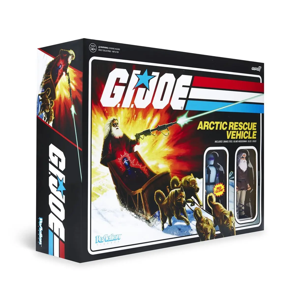 Super7 Reaction Figures - G.I. Joe - Arctic Rescue Vehicle With Snake Eyes Figure Set (81396) Last One! 1