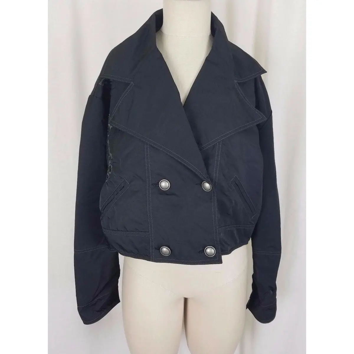 Angels Never Die Anvrdi Cropped Double Breasted Jacket Womens 1 Black Boutique 1