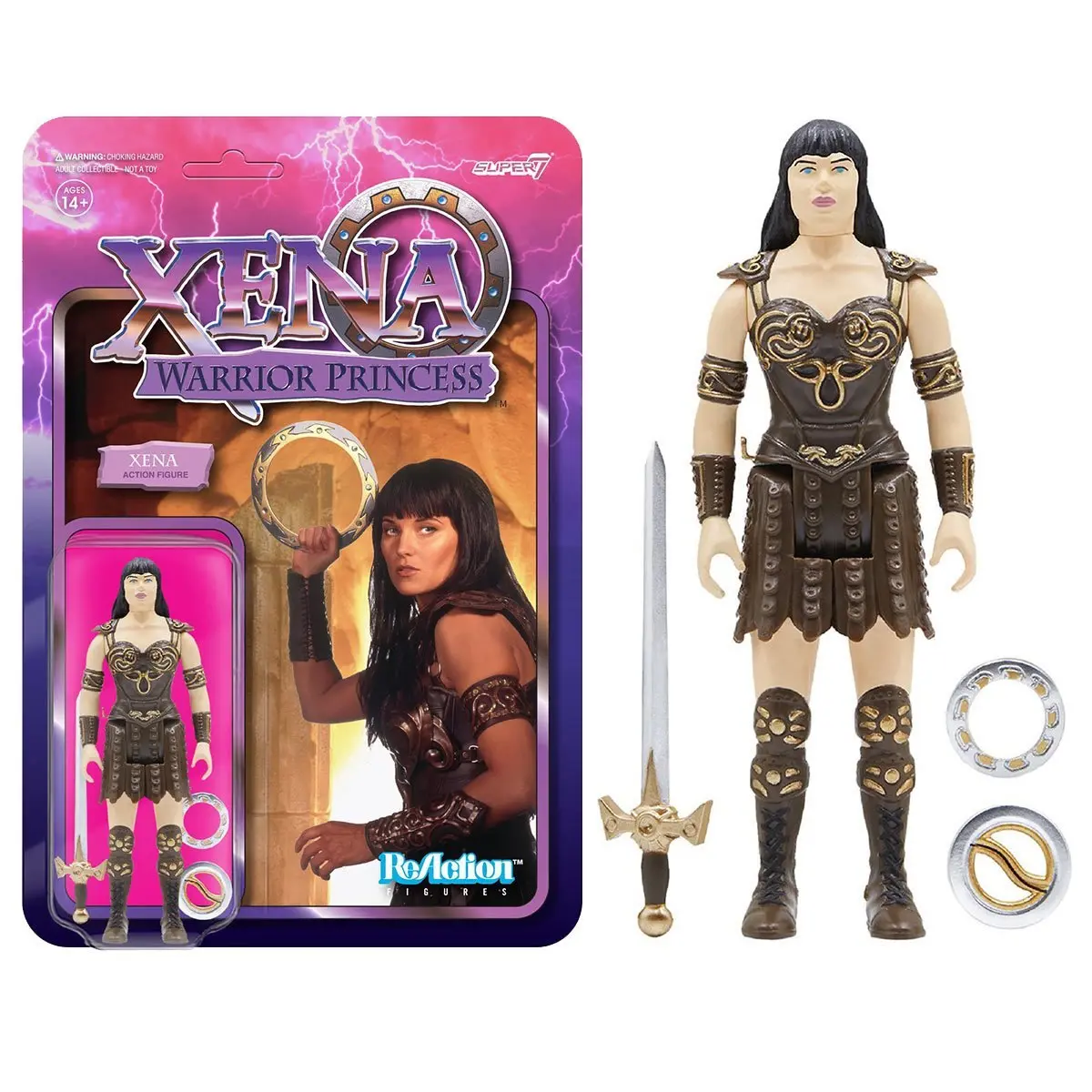 Super7 Reaction Figures - Xena: Warrior Princess - Xena Action Figure (81097) Low Stock 1