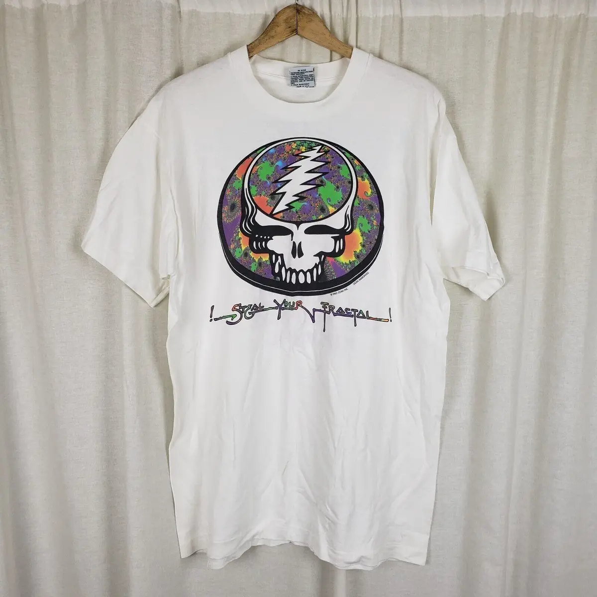 Vintage 1994 Grateful Dead Tshirt Digital Dead Tour Steal Your Fractal Mens Xl 1
