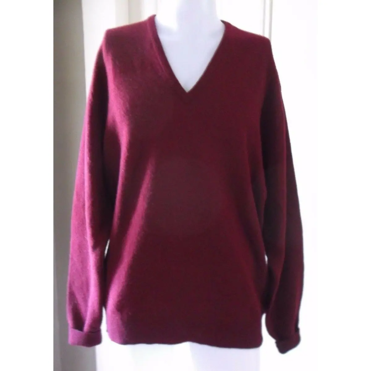 High & Mighty Pure Wool Vneck Pullover Sweater Mens Xlt Tall Scotland Vintage 1