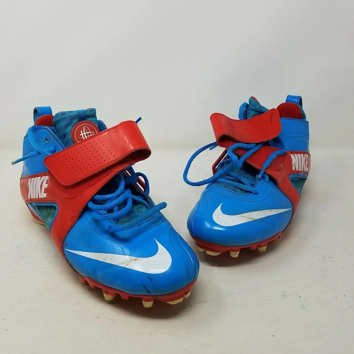 Nike Huarache 3 Lacrosse Cleats Blue Red Men's Sz 10.5 469730-416 Athletic Shoes 1