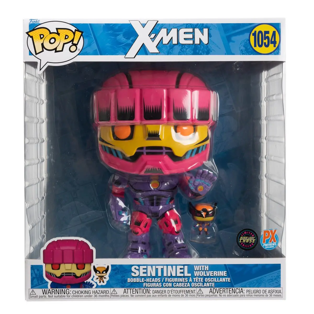 Funko Pop! Marvel #1054 X-Men: Sentinel With Wolverine Bl Chase Jumbo 10-Inch Vinyl Figure Px Exclusive 66636 Last One! 1