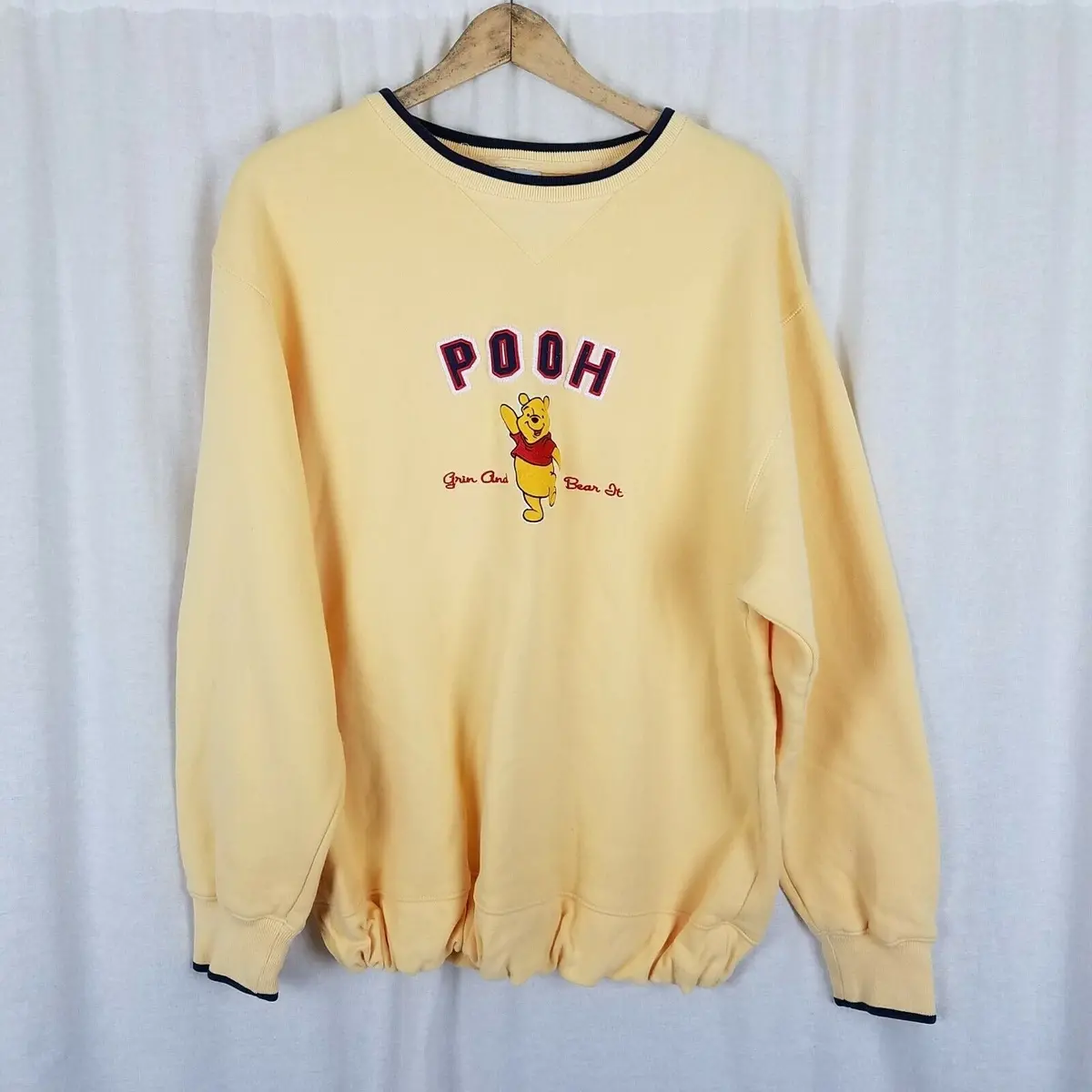 Vintage Disneyland Resort Winnie The Pooh Grin And Bear It Sweatshirt Mens L 1