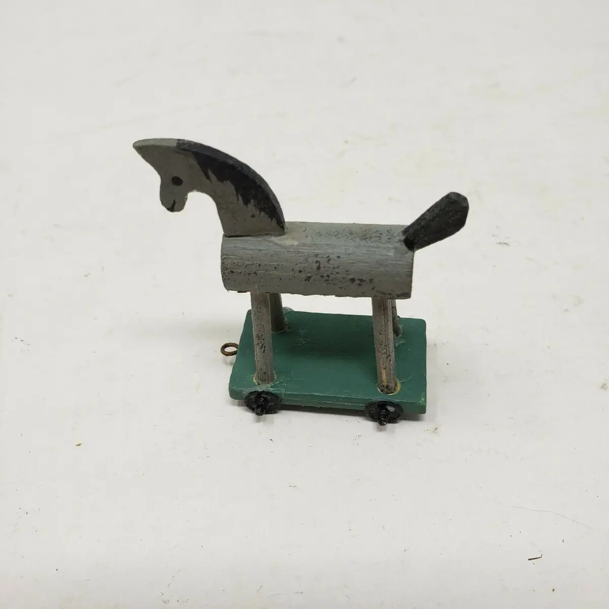 Rocking Hobby Horse Shadow Box Miniatures Diorama Doll House Curio Display 2 In 1