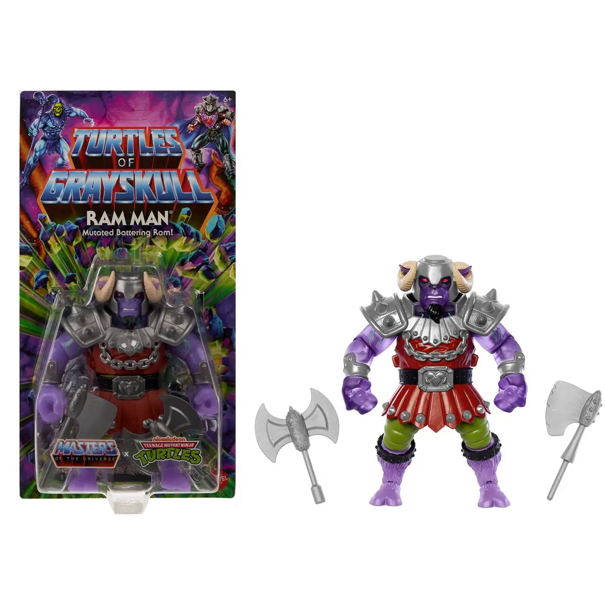 Turtles Of Grayskull (Motu V Tmnt) - Ram Man Action Figure (Hth09) 1