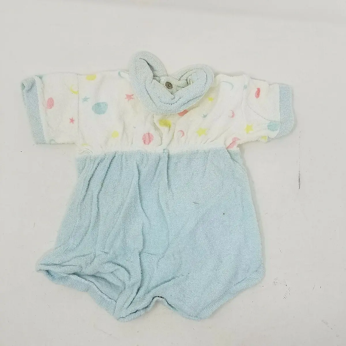 Vintage Terrycloth One-Piece Jumper Playsuit Romper Suit Boys 12 Months Space 1