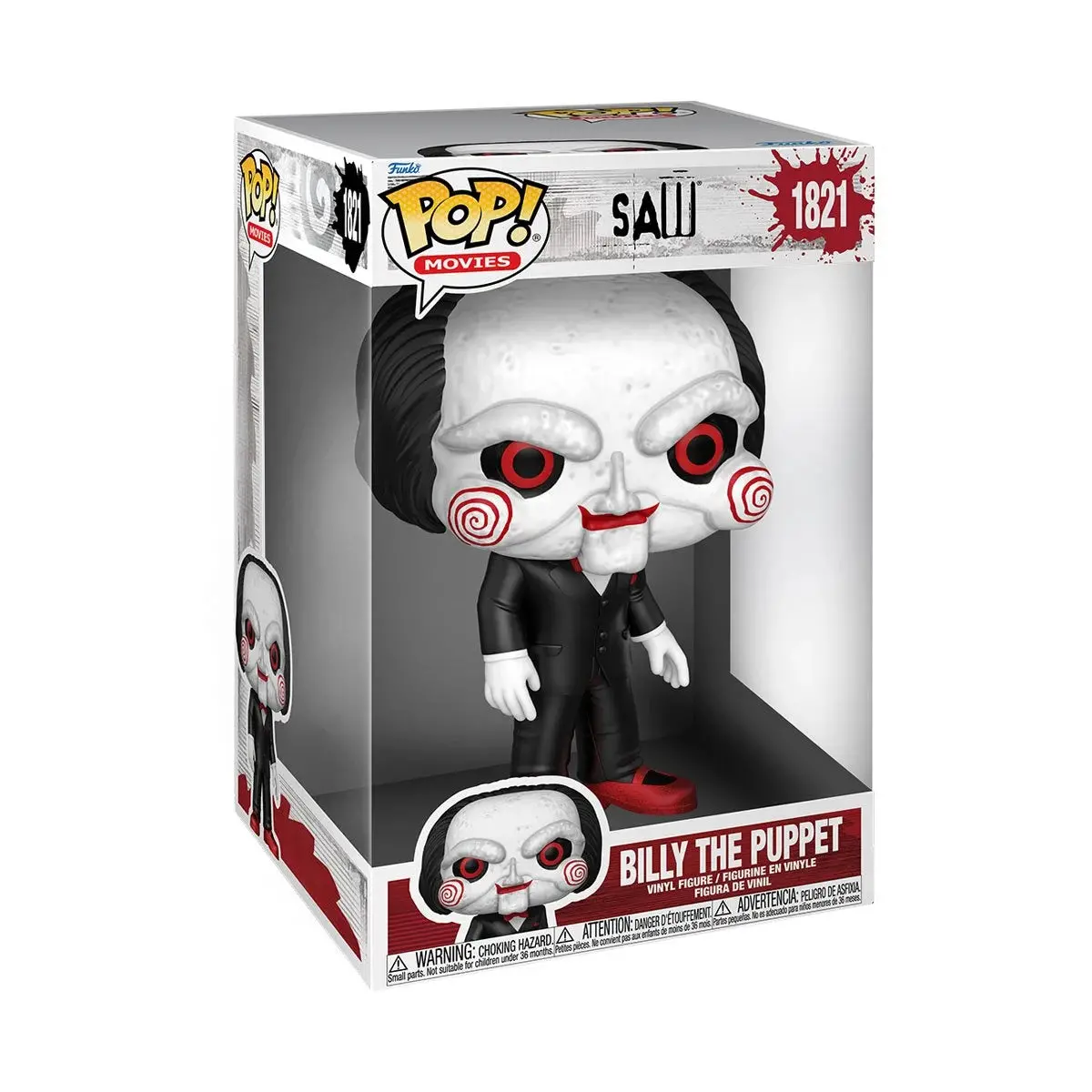 Funko Pop! Movies #1821 - Saw - Billy The Puppet Jumbo 10-Inch Vinyl Figure (86447) 1