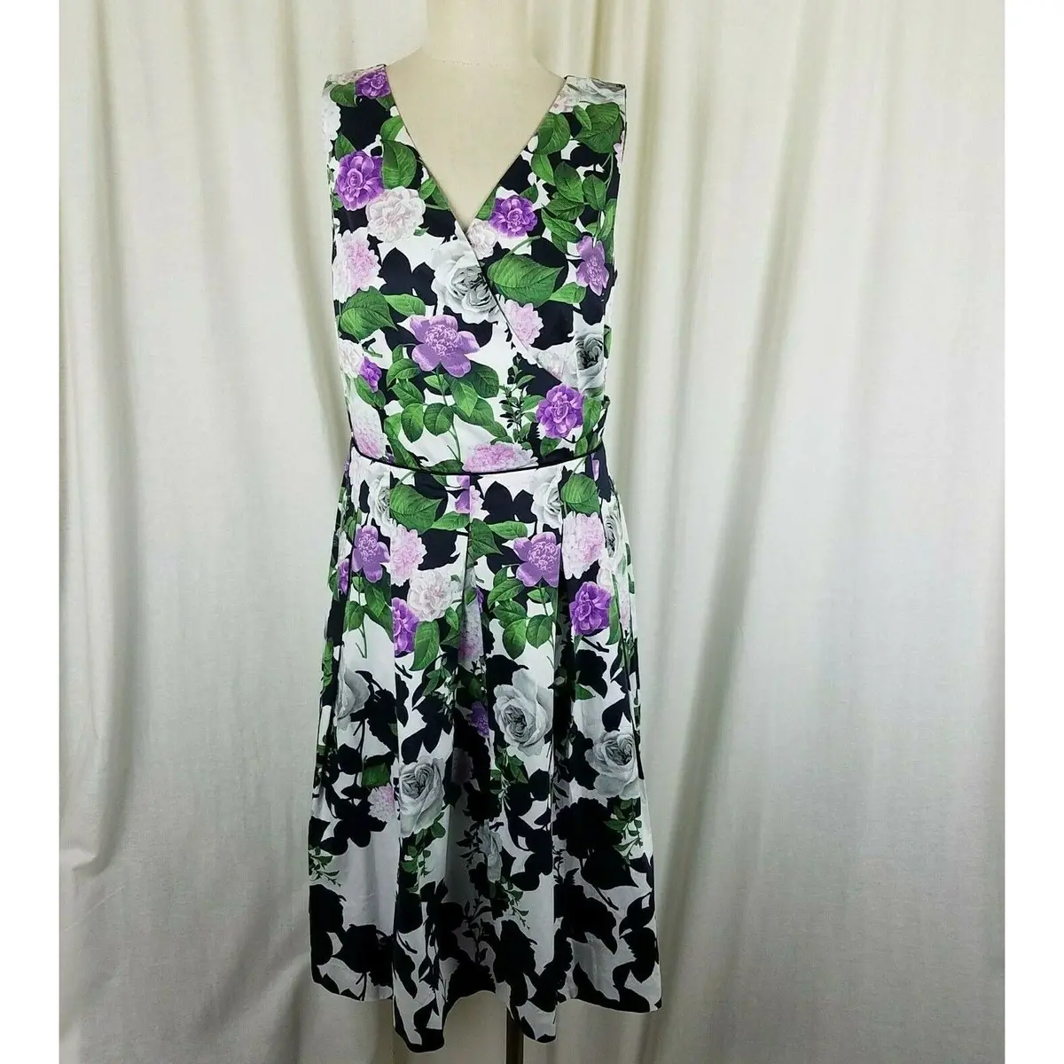 Talbots X Oprah Magazine Hydrangea Fit & Flare Twirl Dress Womens 8 Nwt $189 1