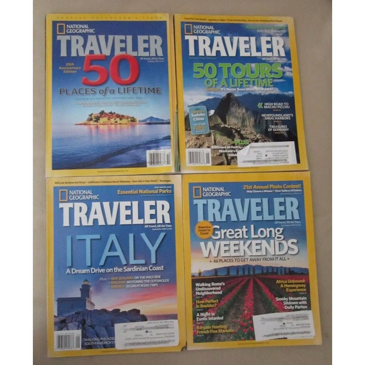 National Geographic Traveler Back Issues Magazines Lot Of 4 2009 Collector's 1