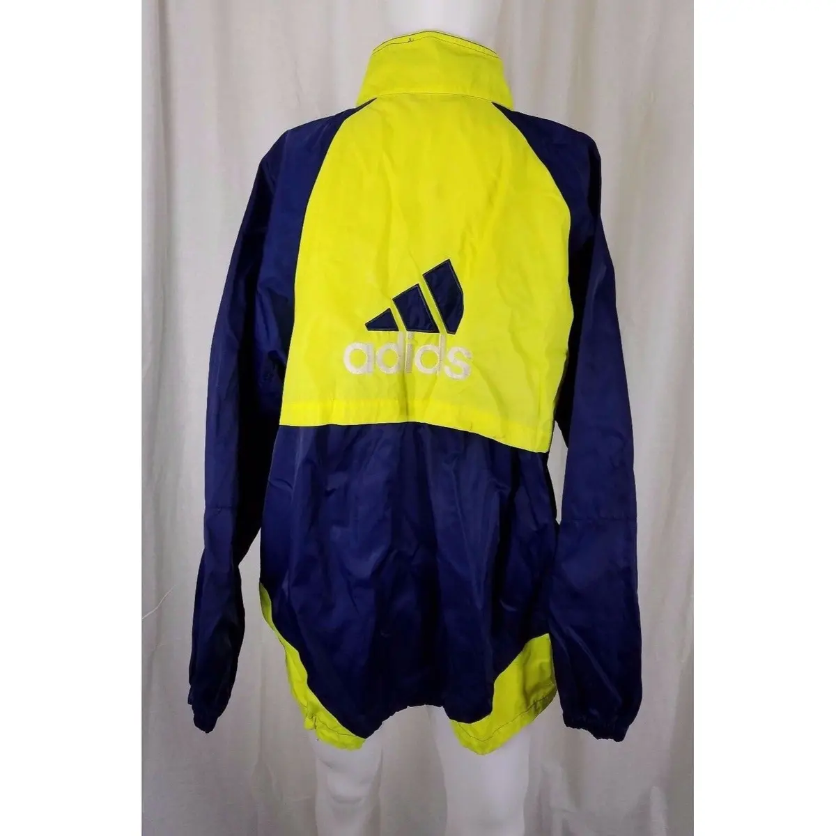 Vintage Adidas Trefoil Track Jacket Mens Xl Nylon Colorblock Mesh Lined Zip Up 1
