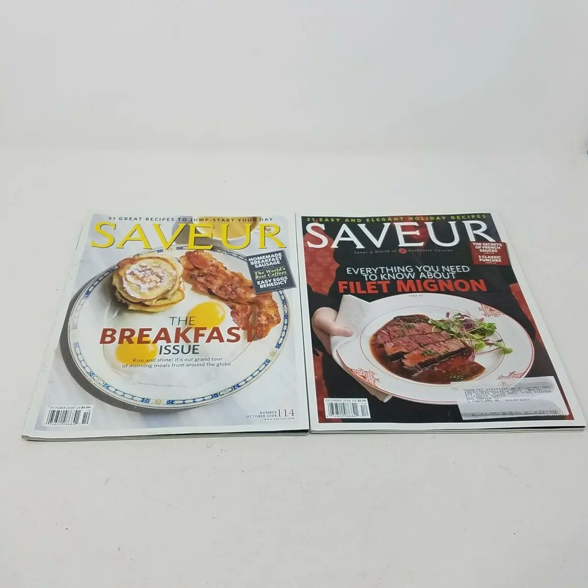 Saveur Magazine 2008 Lot Of 2 October December Editions Issues Cooking Food 1