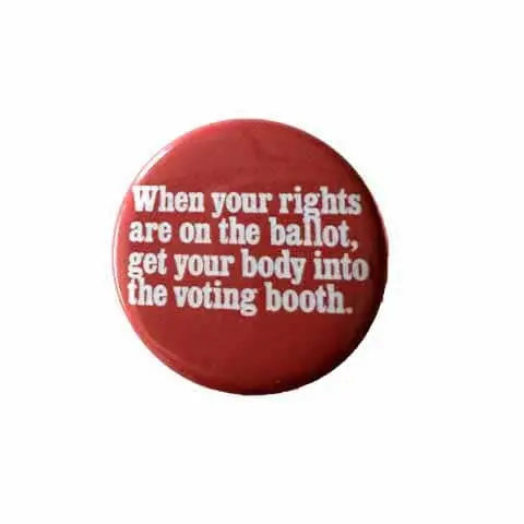 Rights On The Ballot Button - One Institute 1
