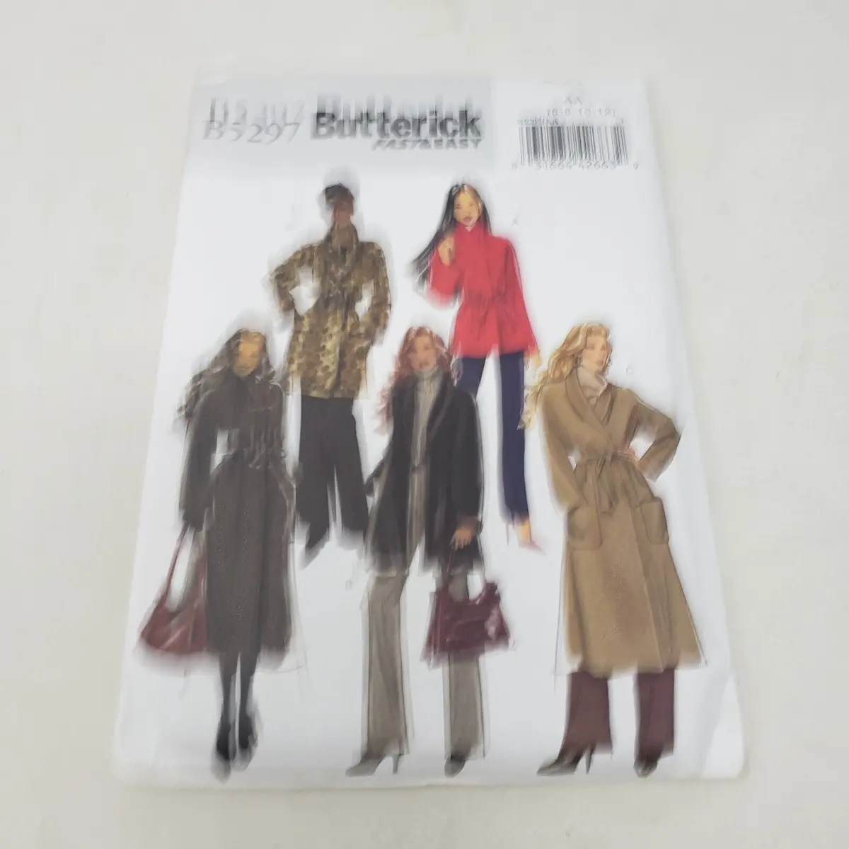 Butterick Fast & Easy Sewing Pattern B5297 Women Sizes 6-8-10-12 Jacket Coat 1