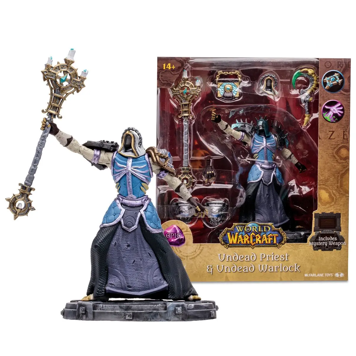 Mcfarlane Toys - World Of Warcraft (Wave 1) Undead Priest Warlock Epic 1:12 Scale Posed Figure 16692 Low Stock 1