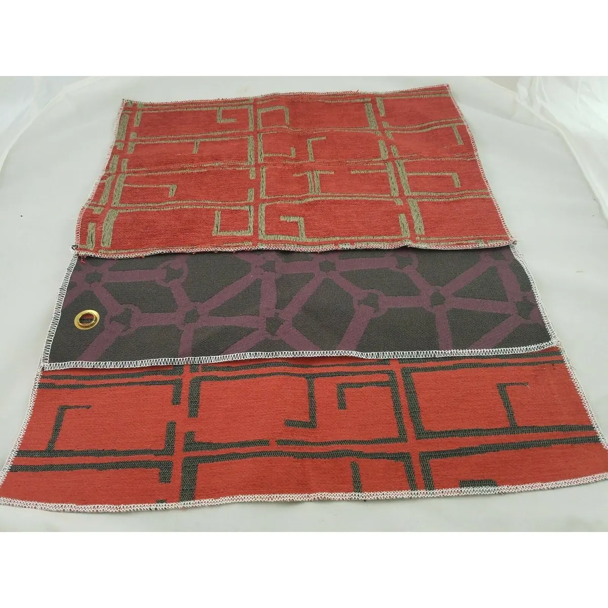 Lot 3 Pieces Hable Construction Hickory Furniture Fabric Samples Geometric Woven 1
