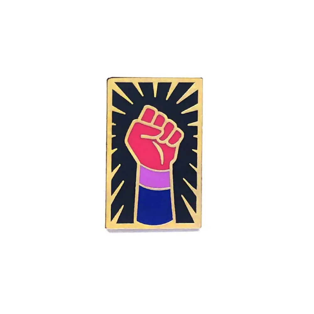Bisexual Resist Fist Pin 1