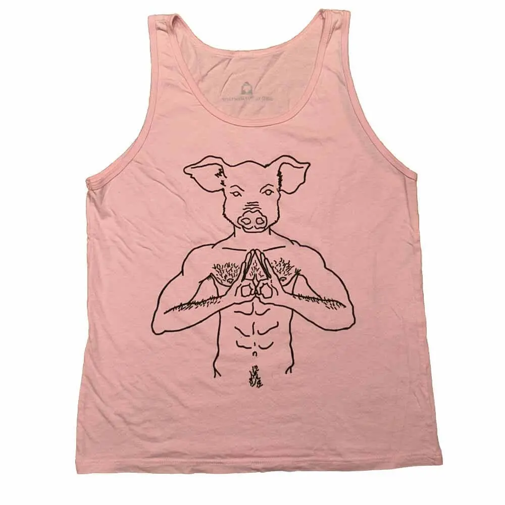 Pig Head Black Print Tank 1