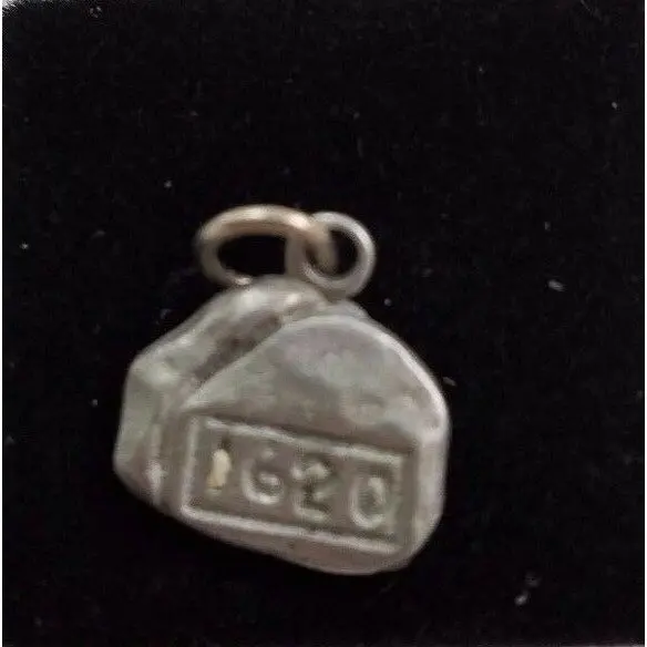 1620 Plymouth Rock Pewter Charm Silver Necklace Bracelet New England Souvenir Ma 1