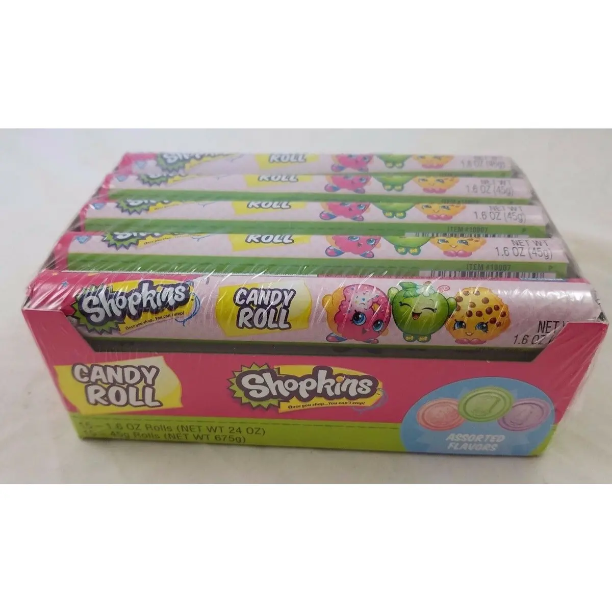 Shopkins Assorted Flavors Candy Rolls 15 Count Box 100007 Christmas Party Favors 1