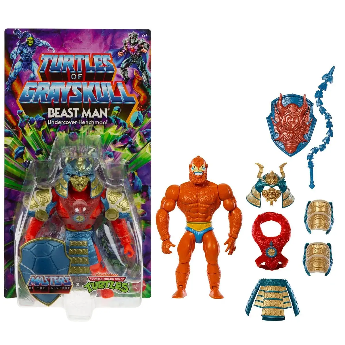 Turtles Of Grayskull (Motu V Tmnt) - Beast Man Action Figure (Hth11) 1